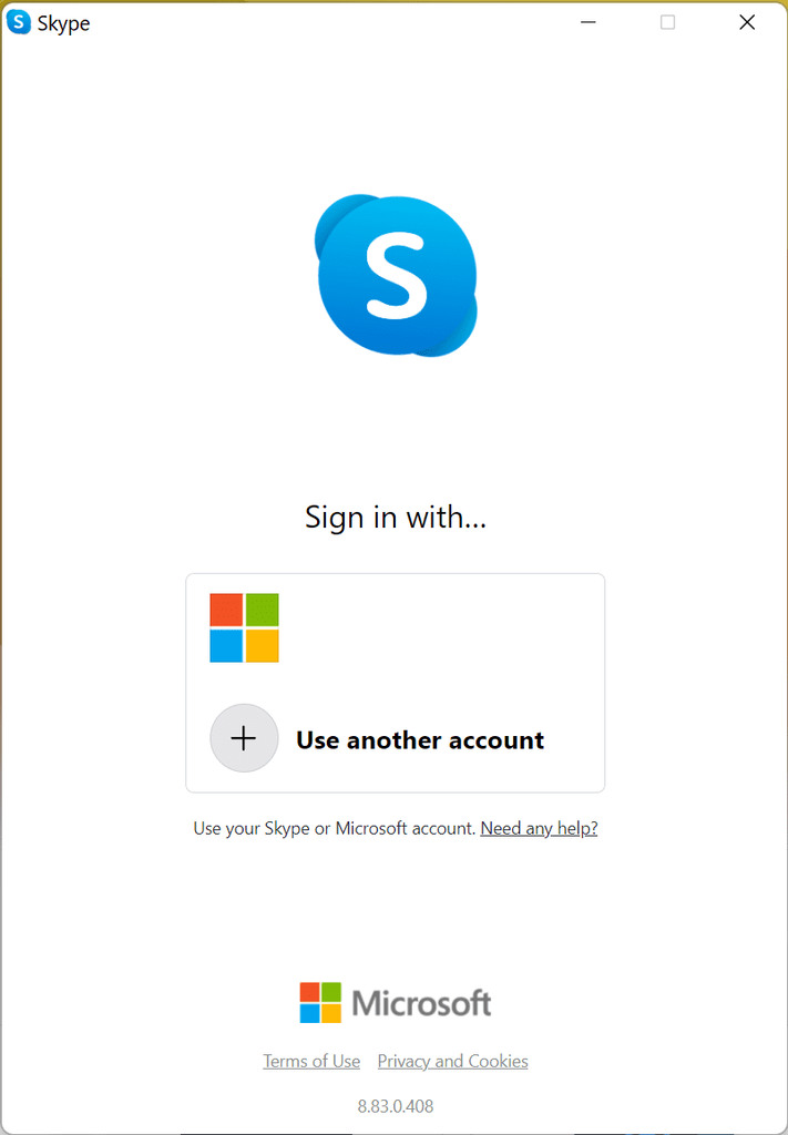 ساخت حساب کاربری در اسکایپ
