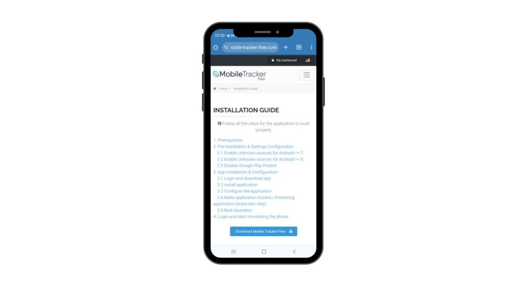 راهنمای نصب و لینک دانلود Mobile tracker free